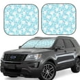 thumbnail image 2 of Picia Cute Rabbit 2 Piece Car Windshield Sun Shade Foldable | Foldable Sun Shield for Front Window Blocks UV Rays and Keeps Your Vehicle Cool-Small, 2 of 7
