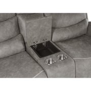 New Classic Furniture Kamari 2-Piece Fabric Manual Living Room Set in Gray