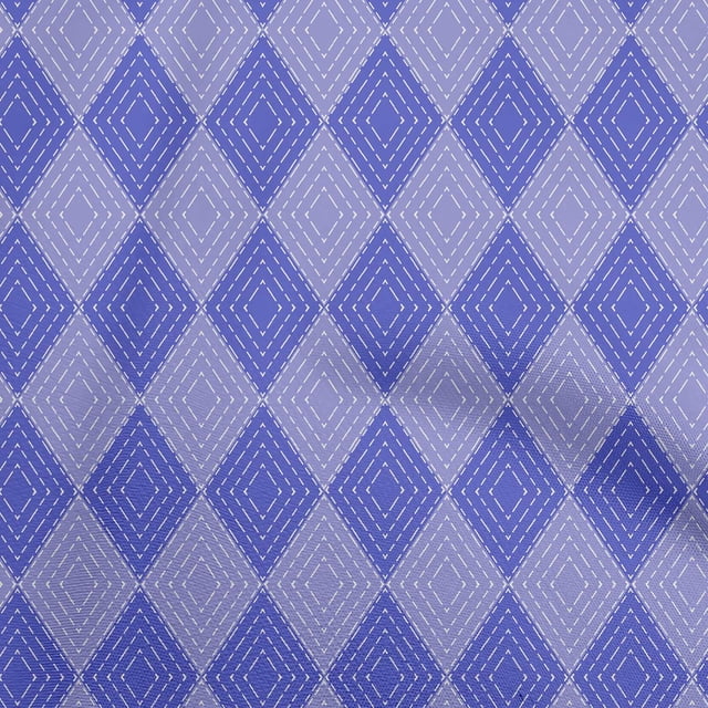 oneOone Rayon Amethyst Fabric Check Argyle Sewing Craft Projects Fabric Prints By Yard 56 Inch Wide