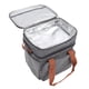 thumbnail image 3 of Bolsa de almuerzo 2 cubiertas Messenger gran capacidad impermeable a prueba de fugas 2 vías cremallera aislada lonchera para picnic campamento oficina gris, 3 of 5