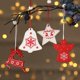 thumbnail image 2 of CHAO 12 Piezas Árbol de Navidad (4 Estilos) Decoraciones Colgantes de Árbol de Navidad de Madera con Cordel Adornos Creativos para Fiesta de Bricolaje de Feliz Navidad, 2 of 5
