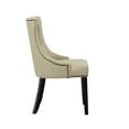 thumbnail image 6 of Contemporary Home Living Armless Upholstered Tufted Back Dining Chair - 35" - Cream - Set of 2, 6 of 9