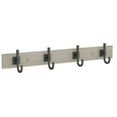 thumbnail image 4 of Better Homes & Gardens Miller 27" Wall Mounted Hook Rack, 4 Hooks, Rustic Gray & Matte Black, 4 of 6