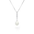 thumbnail image 1 of Pavé Bar Drop Pearl Pendant, 1 of 3