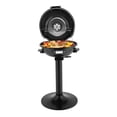 thumbnail image 2 of Electric BBQ Grill with Stand, Portable Double Layer Indoor/Outdoor Electric Grill for Indoor & Outdoor Use, 1600W, Black, 2 of 8