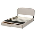 thumbnail image 6 of Baxton Studio Larese Beige Fabric Upholstered 2-Drawer Queen Size Platform Storage Bed, 6 of 11