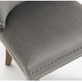 thumbnail image 5 of Tufted Dining Chair, Contemporary Velvet Chairs for Dining Room Upholstered Dining Chairs with Nailhead Rivet Trim Design Pull Ring on Backrest (Gray,Set of 2), 5 of 9