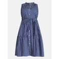 thumbnail image 4 of Terra & Sky Women's Plus Sleeveless Midi Shirt Dress, Sizes 0X - 5X, 4 of 4