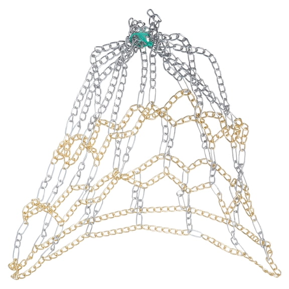 Metal Chain Basketball Net Goal Basketball Net Replacement 12 Hooks Basketball Net Hoop for Indoor Outdoor Use