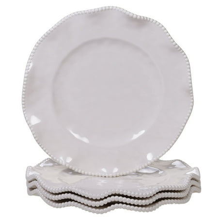 Certified International Perlette 11-inch Dinner Plates Set of 4 Beige