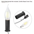 thumbnail image 4 of Uxcell 3 Inch Tall Chandelier Sleeves Base Holder Candle Socket Covers Black 6 Pack, 4 of 5