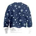 thumbnail image 3 of Winter Sweaters for Women Reindeer Snowflake Print Knitted Sweater Long Sleeve Crewneck Pullover Soft Comfortable Casual Winter Holiday Festive Top Christmas Sweaters, 3 of 3