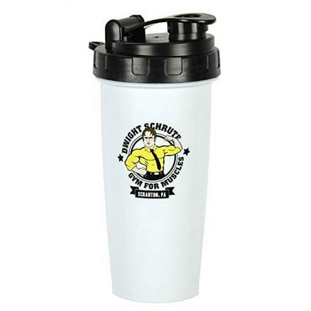 

Dwight Schrute Gym For Muscles 20oz Protein Shaker Bottle