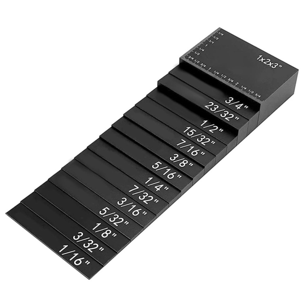 15 Pcs Woodworking Flat Block Gauge Block Height Gauge, Setup Blocks