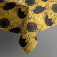 thumbnail image 5 of Yellow Black Sunflower Pattern Square Tablecloth,Waterproof Square Table Cover,Wipeable Spillproof Washable Table Cover for Home Kitchen Party Decor 42"X42"(107x107cm), 5 of 6