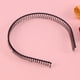 thumbnail image 3 of EeaseMX Diadema de aro para el cabello con peine de dientes de metal para mujer (negro), 3 of 7