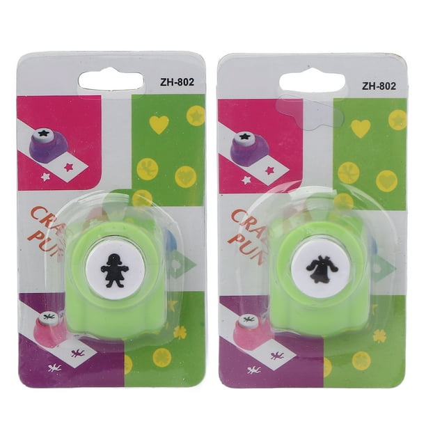 Juego de 2 uds de perforadoras para manualidades, perforadoras de papel para álbumes de recortes, pequeñas formas de campana para niñas, perforadoras de papel para manualidades, diseños de uñas