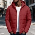 thumbnail image 2 of hoksml Men's Hooded Puffer Quilted Jacket Zip Up Lightweight Warm Winter Outerwear with Side Pockets, 2 of 9