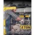 thumbnail image 2 of Mescukay 2-Ton Folding Engine Hoist with Lever, Hydraulic Shop Crane with 6 Swivel Wheels & Adjustable Boom (0.5T-2T), Heavy-Duty Cherry Picker for Garage, Workshop, Truck, Farm, 2 of 6