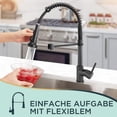 thumbnail image 2 of Kitchen Tap, High Arc High Pressure Kitchen Tap with Pull Down Shower Mixer Tap, Kitchen Taps, 360° Swivel, Two Spray Functions, Stainless Steel, 2 of 5