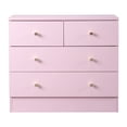 thumbnail image 6 of Hassch 25.98" Wide Dresser with 4 Drawers and Matte Gold Handles, Floor Standing Bedroom Organizer, Pink, 6 of 10
