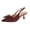 Wine, variant on Womens Bow Slingback Kitten Heels Pointed Toe Dress Pumps Elastic Strap Closed Toe Low Heel Non-Slip Rubber Outsole Black,Size 5.5