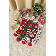 thumbnail image 4 of 7Pairs Christmas Knee High Fuzzy Socks Xmas Soft Warm Sleeping Socks Holiday Socks Bulk for Christmas Party Favors, 4 of 6