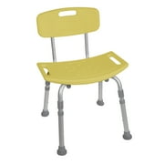 Designer Series Deluxe Bath Bench With Back-Color:Yellow