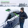 thumbnail image 2 of Cepillo para nieve SEAAES extensible de 114 cm con raspador de hielo, verde, 2 of 8