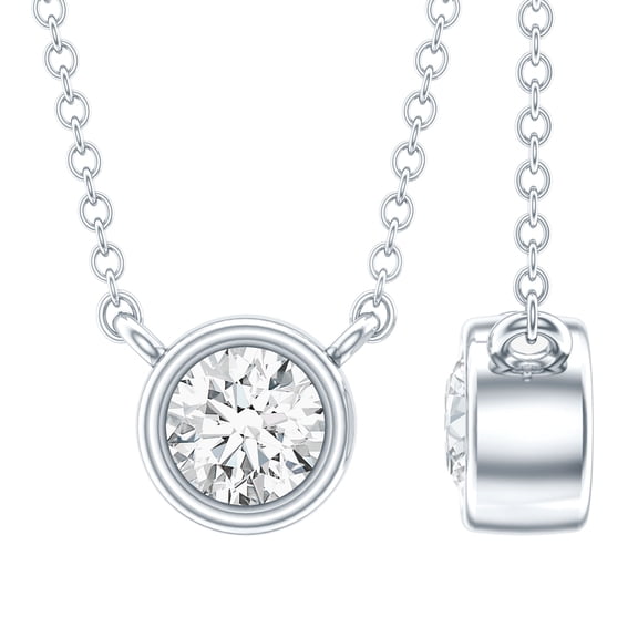 Rosec Jewels - Lab Grown Diamond Necklace for Women - EF-VS Quality - Ready to Gift with Jewelry Box, 925 Sterling Silver