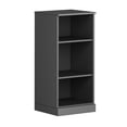 thumbnail image 2 of Palace Imports 100% Solid Wood 3-Shelf Bookcase with Adjustable Shelves, Gray, 2 of 6