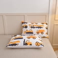 thumbnail image 4 of Btargot Construction Truck Comforter Set Full for Boys Kids White Vehicle Excavator Cars Bedding Set, 4 of 8