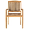 thumbnail image 5 of vidaXL 2/4/6/8x Solid Wood Teak Patio Chairs with Cushions Seat Multi Colors, 5 of 12