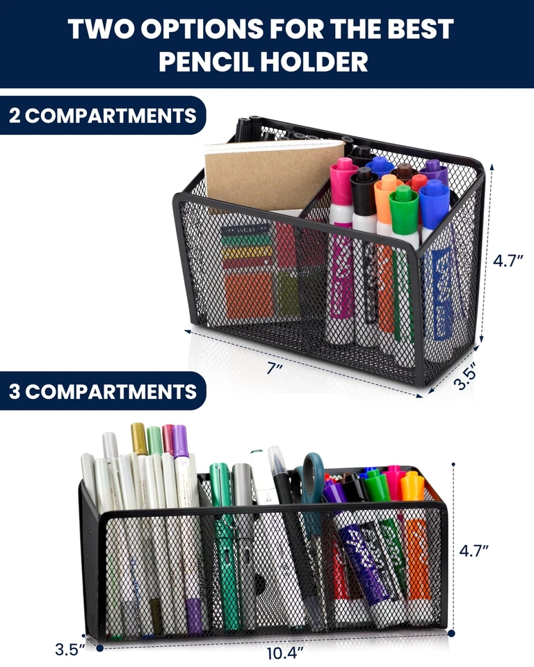 Pencil Holder For Desk, Magnetic Pen Holder For Refrigerator, Magnetic Marker...