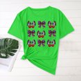 thumbnail image 2 of Camisas de Manga Corta para las Mujeres Moda Casual Impresión Cuello Redondo Suéter Tee Blusas, 2 of 8