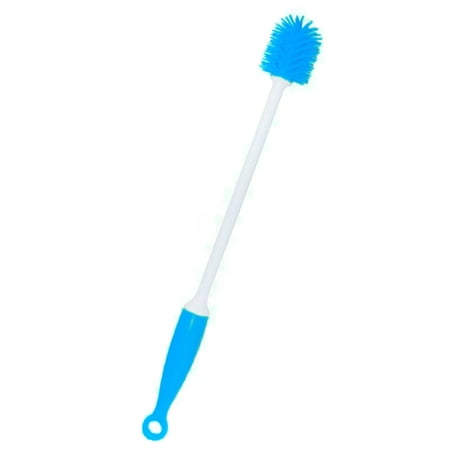 

30CM Bottle Cleaning Brush Long Handle Silicone Brushes Flask Cleaner for Narrow Neck Containers Blue。，