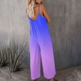 thumbnail image 4 of ICHUANYI Clearance Women Fashion Printing Pockets Loose Long Pants Casual Summer Jumpsuit(Purple, XXL) ICHUANYI WER2023081505594, 4 of 7