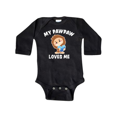 

Inktastic Cute Bigfoot My Pawpaw Loves Me Gift Baby Boy Long Sleeve Bodysuit