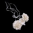 thumbnail image 4 of Korean Style Wedding Bridal Elegant Wrist Flower Bridesmaid Sisters Beige Fabric Bracelet Crystal Ribbon Lace Hand Flowers Soledad Flor de la muñeca, 4 of 10