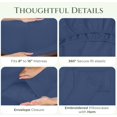 thumbnail image 4 of ROYALE LINENS 100% Organic Cotton King Sheet Set - 16" Deep Pocket Bed Sheets - Eco Friendly Navy Bed Sheets - Sábanas King - 1 Flat, 1 Fitted & 2 Pillowcases - Navy Sheet Set - Cotton Bedding Sets, 4 of 9