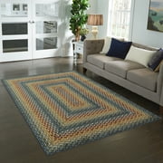 Maples Rugs Marion Bohemian Braided-Style Print Low Pile, Non-Slip, Pet-Friendly Indoor Rug, 5' x 7', Multi-Color