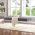 thumbnail image 5 of Modway Roam Modern Style Performance Velvet and Acrylic Bench in Gray, 5 of 5