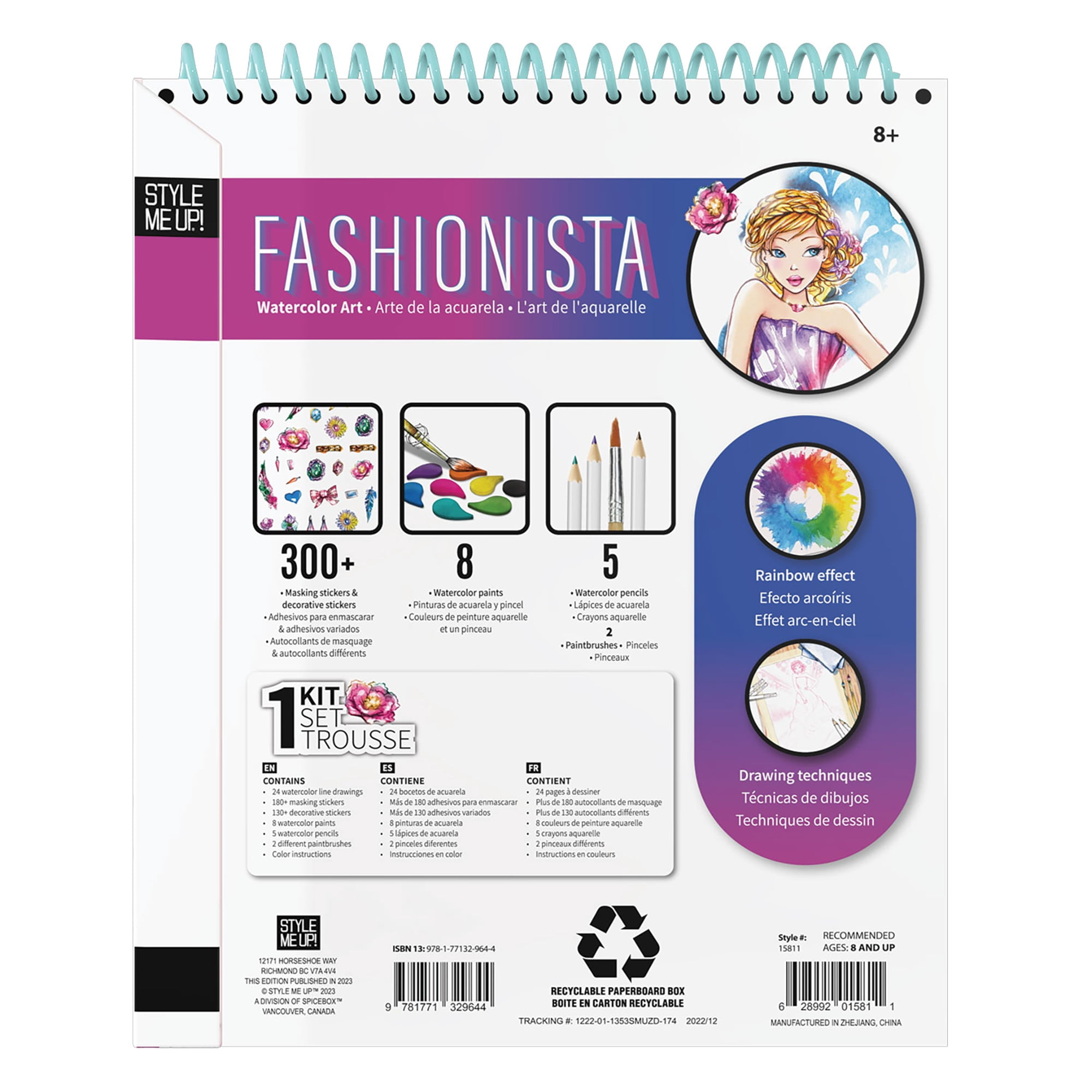 Style Me Up, Fashionista, Watercolor Painting Kit