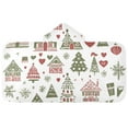 thumbnail image 5 of Yayeee Kids Hooded Towels Toddler Soft Absorbent Beach Bathing Wrap 50" x 23.5", Green Nordic Christmas, 5 of 5