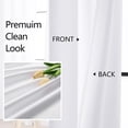 thumbnail image 2 of SIABC-Heidi White Valances for Windows, Valance Curtains 14 Inch Length 30 Inch Wide 2 Panels Set for Kitchen Living Room Bedroom, Light Filtering White Curtains, 2 Pcs Each 30" W 14" L, 2 of 4