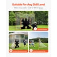thumbnail image 6 of VEVOR 3-IN-1 Lacrosse Goal, 12x9 ft Lacrosse Net with Backstop and Target, Quick & Easy Setup Backyard Rebounder Equipment, Steel Frame Training Nets, Suitable for Youth Adult Training, Orange, 6 of 9