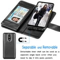 thumbnail image 3 of Tekcoo LG Stylo 5 / Stylo 6 / Stylo 5X / Stylo 5V / Stylo 5+ Wallet PU Leather Case, ID Cash Credit Card Slots Holder Purse Carrying Folio Flip Cover [Detachable Magnetic Hard Case] Kickstand, 3 of 6