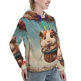 thumbnail image 2 of Yiaed Hot Air Balloon Guinea Pig Print Womens Casual Hoodies Crew Neck Long Sleeve Sweatshirts With Pocket Pullover Tops Women's Hooded Sweatshirt-X-Large, 2 of 5