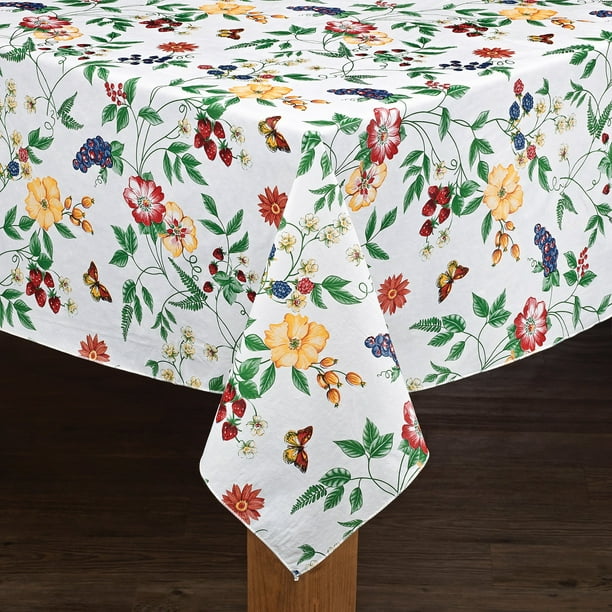 Enchanted Garden 100 Vinyl Tablecloth 52"X70"