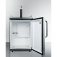 thumbnail image 3 of Freestanding residential beer dispenser, auto defrost with digital thermostat, diamond plate door, towel bar handle and black cabinet, 3 of 4